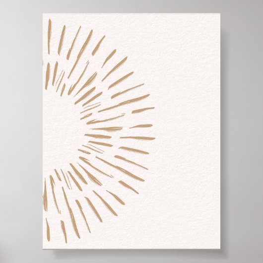 Minimalist Abstract Sun Rays Print (Voorkant)