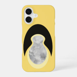 Minimalist Abstract Yellow Cloud-Seed iPhone 16 Hoesje