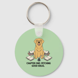 Minimalist Academic Emerald Green Dog Chapter One  Sleutelhanger