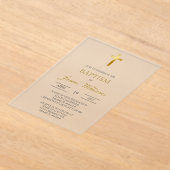 Minimalist acrylic baptism acryl uitnodigingen (Laagn)