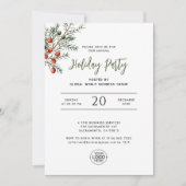 Minimalist Add Your Logo Christmas Branch Business Kaart (Voorkant)