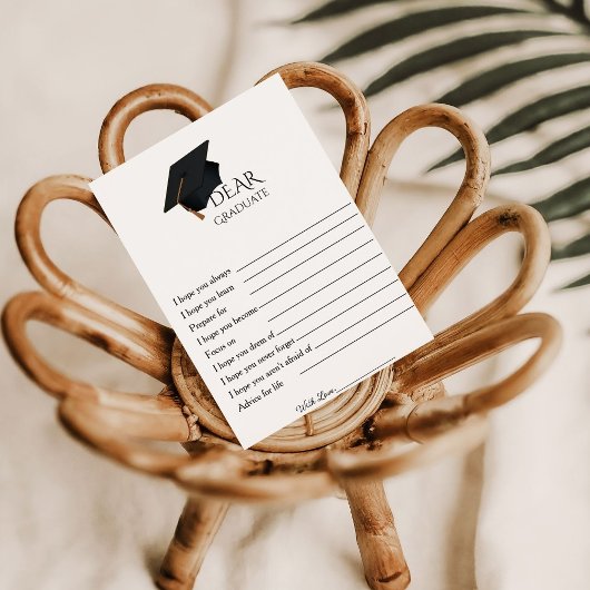 Minimalist Advices afstudeerfeest spel Kaart