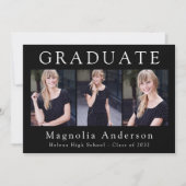 Minimalist Afstuderen vier foto-aankondigingen Aankondiging (Voorkant)