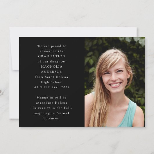 Minimalist Afstuderen vier foto-aankondigingen Aankondiging (Achterkant)