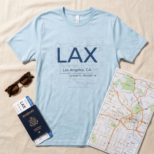 Minimalist Airport Code – Customizable LAX  T-shirt