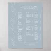 Minimalist Alphabetical Wedding Seating Chart Poster (Voorkant)