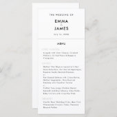 Minimalist Ampersand Wedding | Elegant Menu (Voorkant / Achterkant)