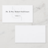 Minimalist Ampersand Wedding | Flat Table Seating Plaatskaartje (Voorkant / Achterkant)
