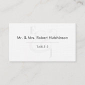 Minimalist Ampersand Wedding | Flat Table Seating Plaatskaartje (Voorkant)