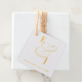 Minimalist Ampersand Wedding | Gold Bedankjes Labels (Met doos)