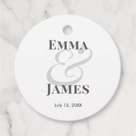 Minimalist Ampersand Wedding | Names Thank You Bedankjes Labels