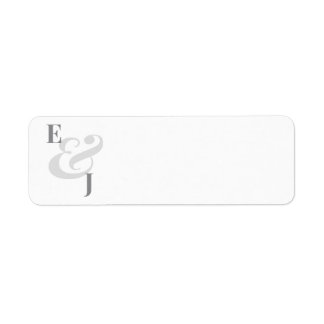 Minimalist Ampersand Wedding | Return Address  Etiket