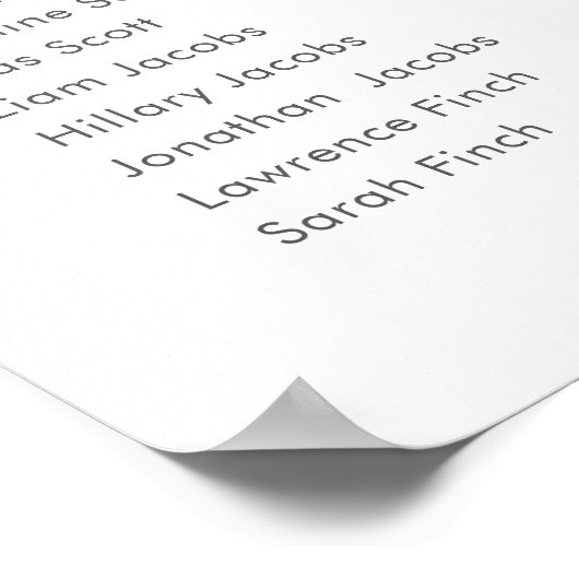 Minimalist Ampersand Wedding | Seating Chart | 10 Poster (Hoek)