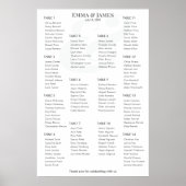 Minimalist Ampersand Wedding | Seating Chart 14 Poster (Voorkant)