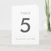 Minimalist Ampersand Wedding | Table Number Folded Kaart (Voorkant)