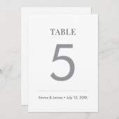 Minimalist Ampersand Wedding | Table Number Kaart (Voorkant / Achterkant)