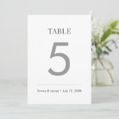 Minimalist Ampersand Wedding | Table Number Kaart (Staand voorkant)