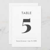 Minimalist Ampersand Wedding | Table Number Kaart (Voorkant / Achterkant)