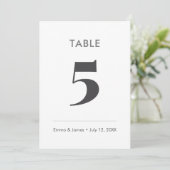 Minimalist Ampersand Wedding | Table Number Kaart (Staand voorkant)