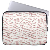 Minimalist Anatomy Doodle Pattern Laptop Sleeve (Voorkant)