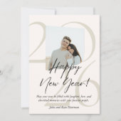 Minimalist and Aesthetic Happy New Year Photo  (Voorkant)