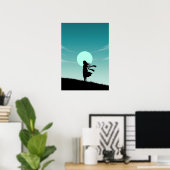Minimalist Anime Girl Poster (Thuiskantoor)