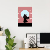 Minimalist Anime Ronin Poster (Thuiskantoor)