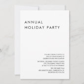 Minimalist Annual Holiday Party Kaart (Voorkant)