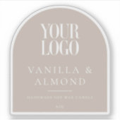 Minimalist Arch Aangepaste Logo kaars Label (Voorkant)