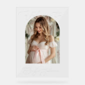 Minimalist Arch Baby shower foto welkom Acryl Bord (Voorkant)