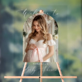 Minimalist Arch Baby shower foto welkom Acryl Bord (Neutraal)