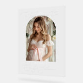 Minimalist Arch Baby shower foto welkom Acryl Bord (Hoek)
