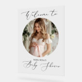 Minimalist Arch Baby shower foto welkom Acryl Bord (Hoek)