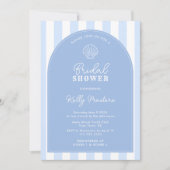 Minimalist Arch Blue & White Beachy Bridal Shower Kaart (Voorkant)
