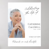 Minimalist Arch Foto Begrafenis Welkomstbord Poster (Voorkant)