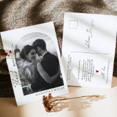 Minimalist Arch foto bruiloft Dank u Briefkaart