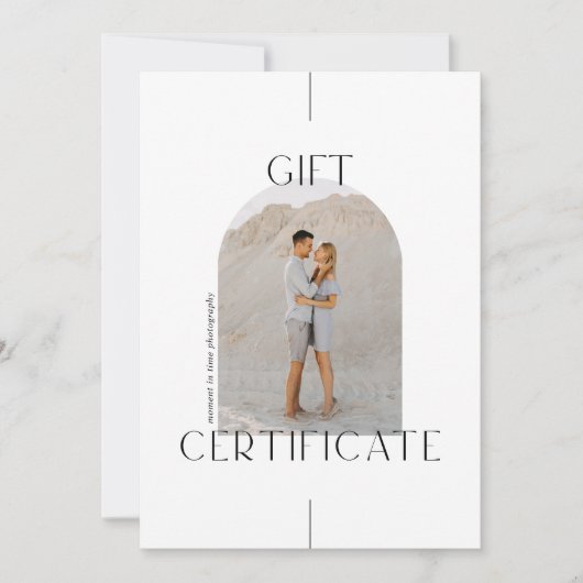 Minimalist Arch Fotofotografie Cadeaubon (Voorkant)