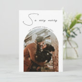 Minimalist Arch Kerstfoto | Zo erg vrolijk Feestdagenkaart (Staand voorkant)