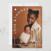 Minimalist Arch Love & Bedankt Baby shower Foto (Voorkant)