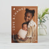 Minimalist Arch Love & Bedankt Baby shower Foto (Staand voorkant)