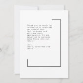 Minimalist Arch Love & Bedankt Baby shower Foto (Achterkant)