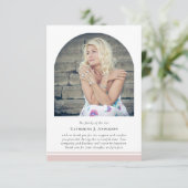 Minimalist Arch Memorial Foto Sympathy Funeral Bedankkaart (Staand voorkant)