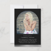 Minimalist Arch Memorial Foto Sympathy Funeral Bedankkaart (Voorkant)