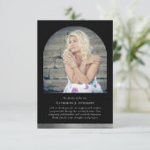 Minimalist Arch Memorial Foto Sympathy Funeral Bedankkaart (Staand voorkant)