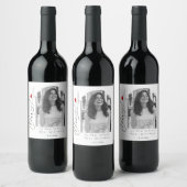 Minimalist Arch Photo Cheers Vrijgezellenfeest Wijn Etiket (Flessen)