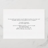 Minimalist Arch Photo Graduation Party Gold Folie Uitnodiging (Achterkant)