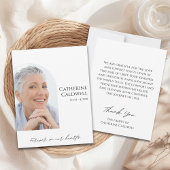 Minimalist Arch Photo Memorial Dank u kaart