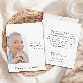 Minimalist Arch Photo Memorial Dank u kaart