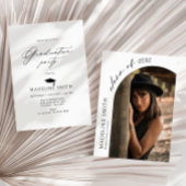 Minimalist Arch Photo Pet Tassel Afstuderen Kaart