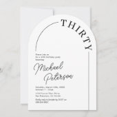 Minimalist Arch Volwassen 30e verjaardag Kaart (Voorkant)